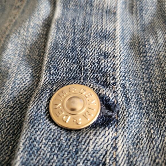 H&M Denim & Denim Jean Jacket Trucker Fit Kids Size 5-6 Youth Girls Full Button - Picture 5 of 5